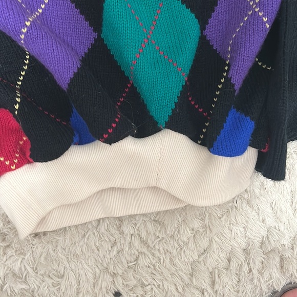 FLASH SALE Goat Vintage reworked argyle sweater NWT - Picture 4 of 13